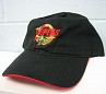Hats - Black  with Red Visor Line